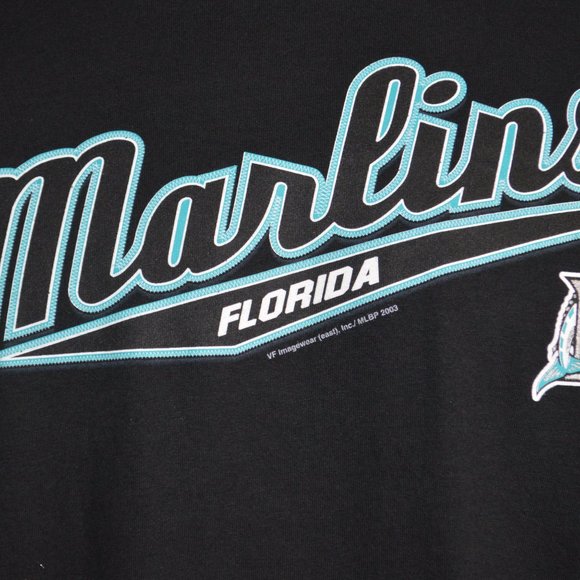 CSA Florida Marlins Black Baseball T-shirt Vintage Men's Size X-Large - Picture 2 of 5